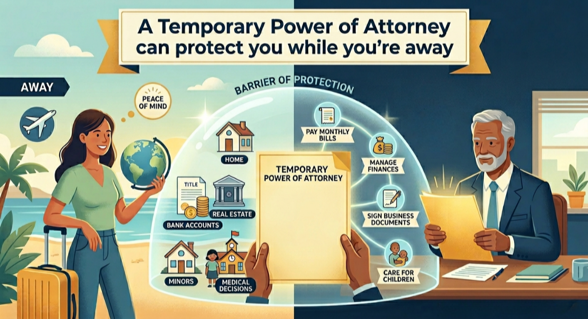 Temporary Power of Attorney can protect you while you’re away